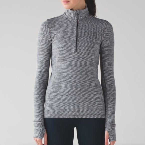 Lululemon Outrun 1/2 Zip, Hazy Heather Gray - Picture 1 of 4